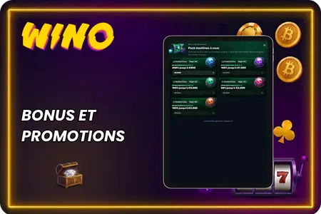 Wino Casino bonus de bienvenue 