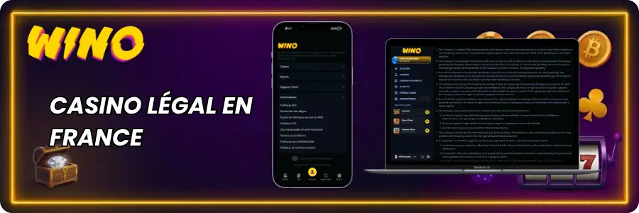 Wino Casino en ligne compense par une licence active
