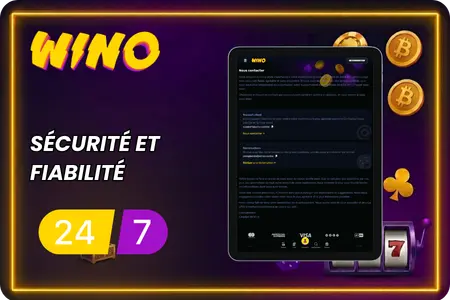 Wino Casino chiffrement des communications