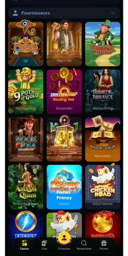 Wino Casino plein de jeux